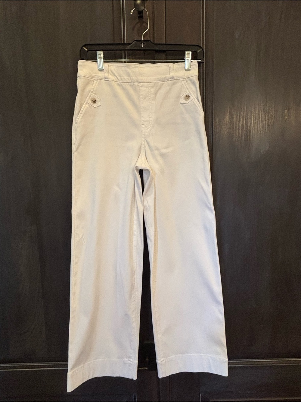 SPANX White Cropped Wide-Leg Pants